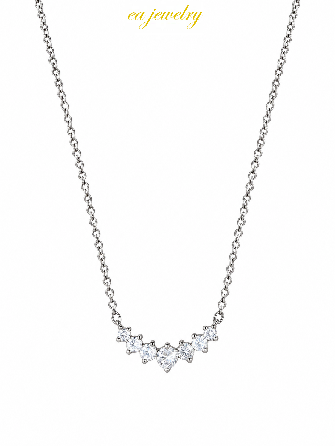 Silver Heart Glow Necklace